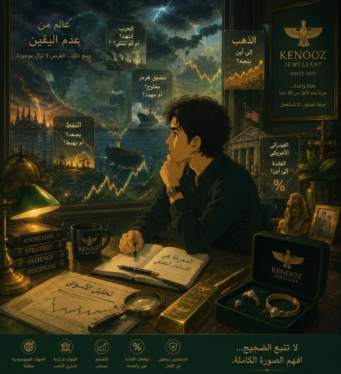 الذهب في عالم مليان اضطرابات