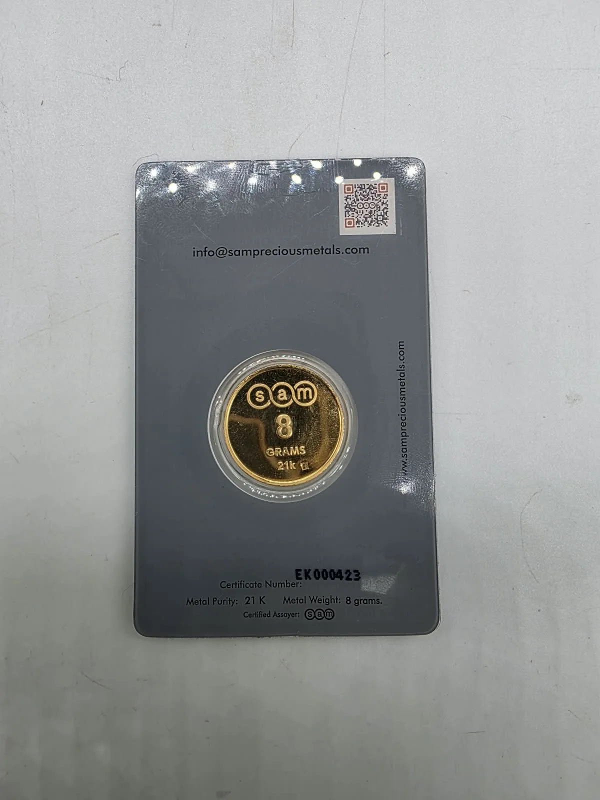 جنيه ذهب SAM عيار 21 – 8 جم – EK000423
